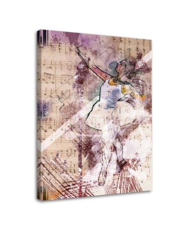 Leinwandbild modern - Ballerina im weißen Kleid | Feeby