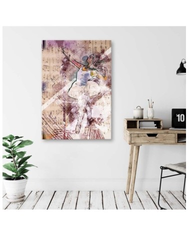 Leinwandbild modern - Ballerina im weißen Kleid | Feeby