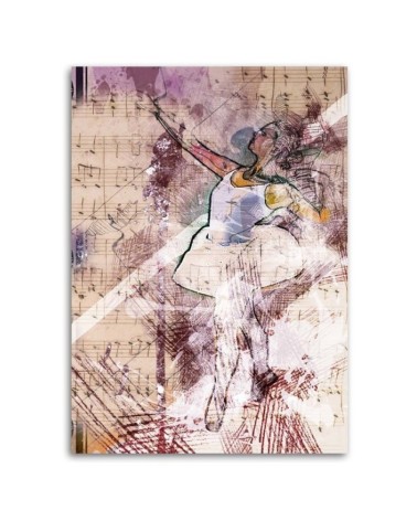 Leinwandbild modern - Ballerina im weißen Kleid | Feeby