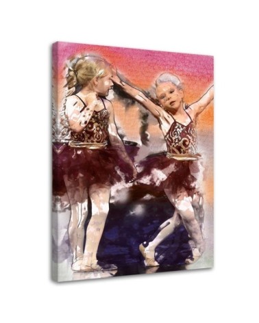 Abstract Canvas paintings for living room - Little ballerinas | FEEBY