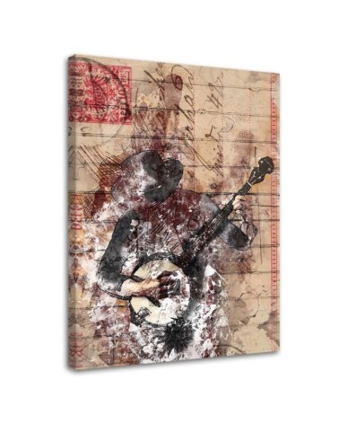 Retro Canvas paintings - Vintage guitarist | FEEBY