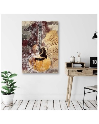 Leinwandbild - Pastell-Gitarre | Feeby