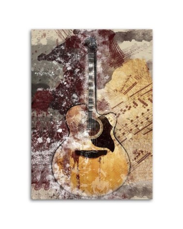 Leinwandbild - Pastell-Gitarre | Feeby