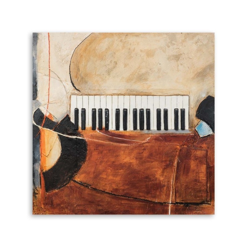 Leinwandbild - Klaviertasten abstrakt | Feeby