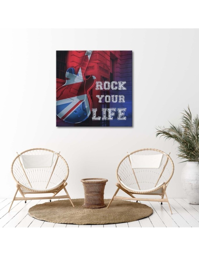 Obraz na płótnie canvas - Gitara z flagą UK | FEEBY