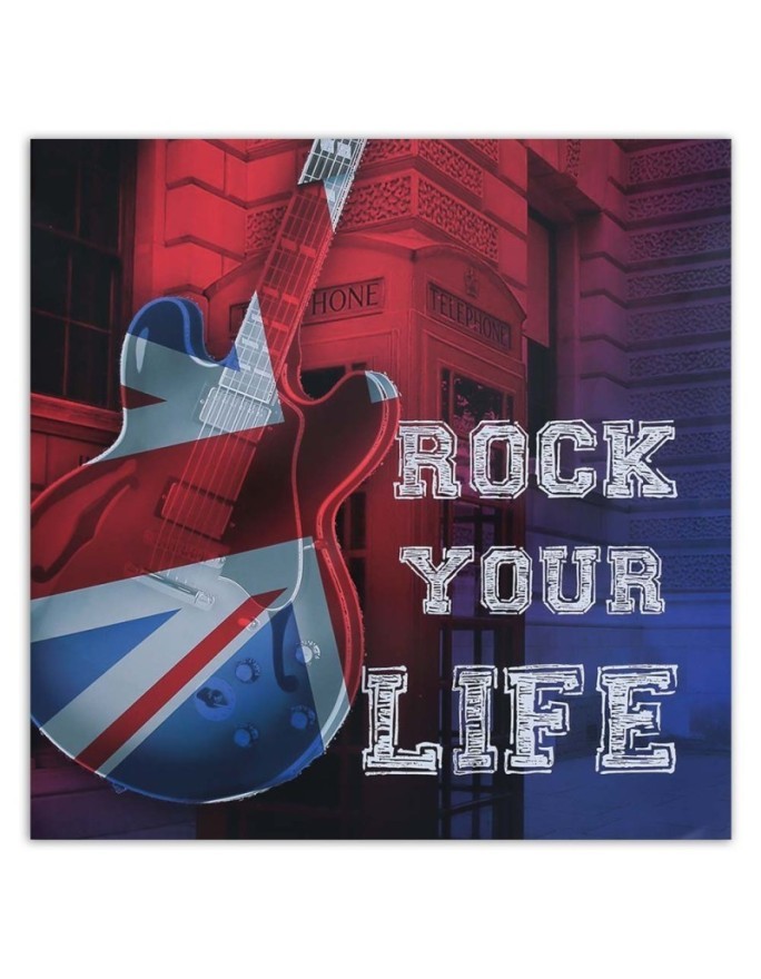 Obraz na płótnie canvas - Gitara z flagą UK | FEEBY