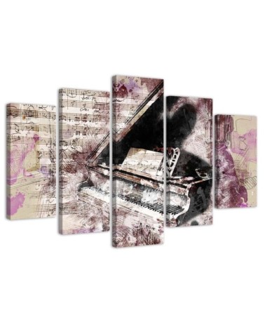 Modernes Wandbild - Klavier Abstrakt Vintage | Feeby