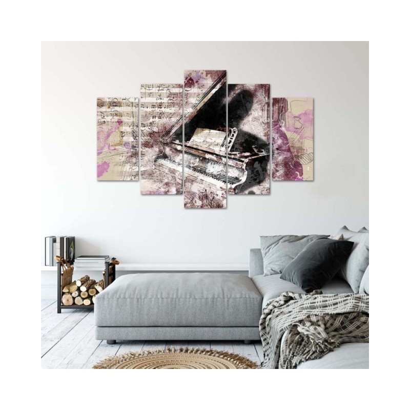 Modernes Wandbild - Klavier Abstrakt Vintage | Feeby