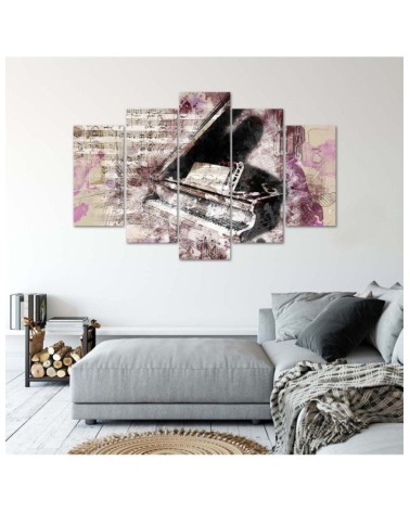 Modernes Wandbild - Klavier Abstrakt Vintage | Feeby