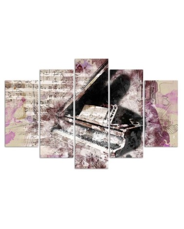 Modernes Wandbild - Klavier Abstrakt Vintage | Feeby