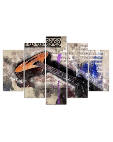 Bild auf Leinwand - Gitarre Abstrakt Bunt | Feeby