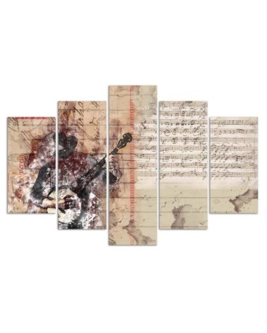 Leinwanddruck - Abstrakt Gitarre Musik Vintage | Feeby