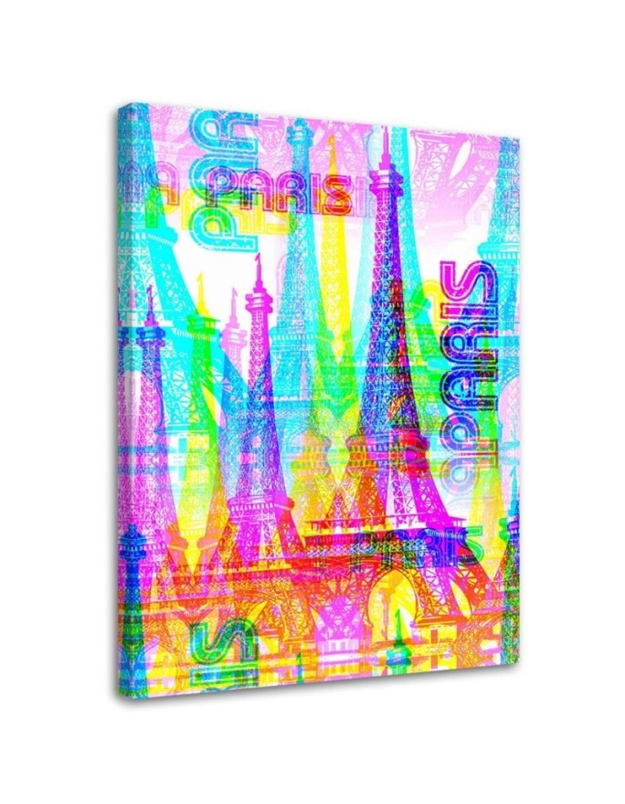 Leinwandbild modern - Neon Paris | Feeby