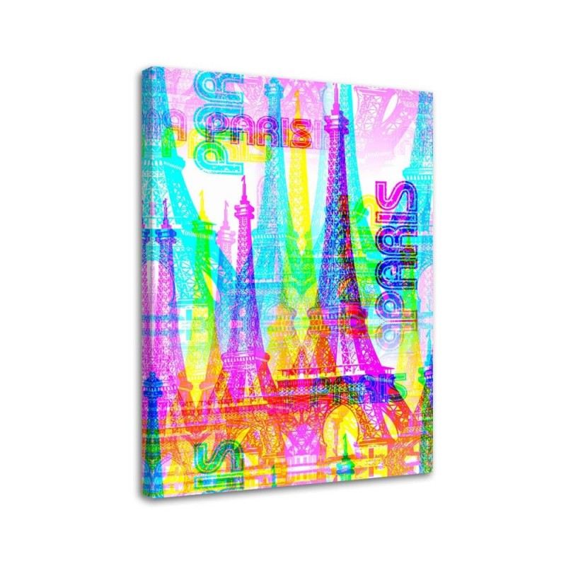 Leinwandbild modern - Neon Paris | Feeby