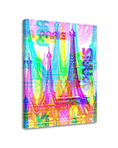 Leinwandbild modern - Neon Paris | Feeby