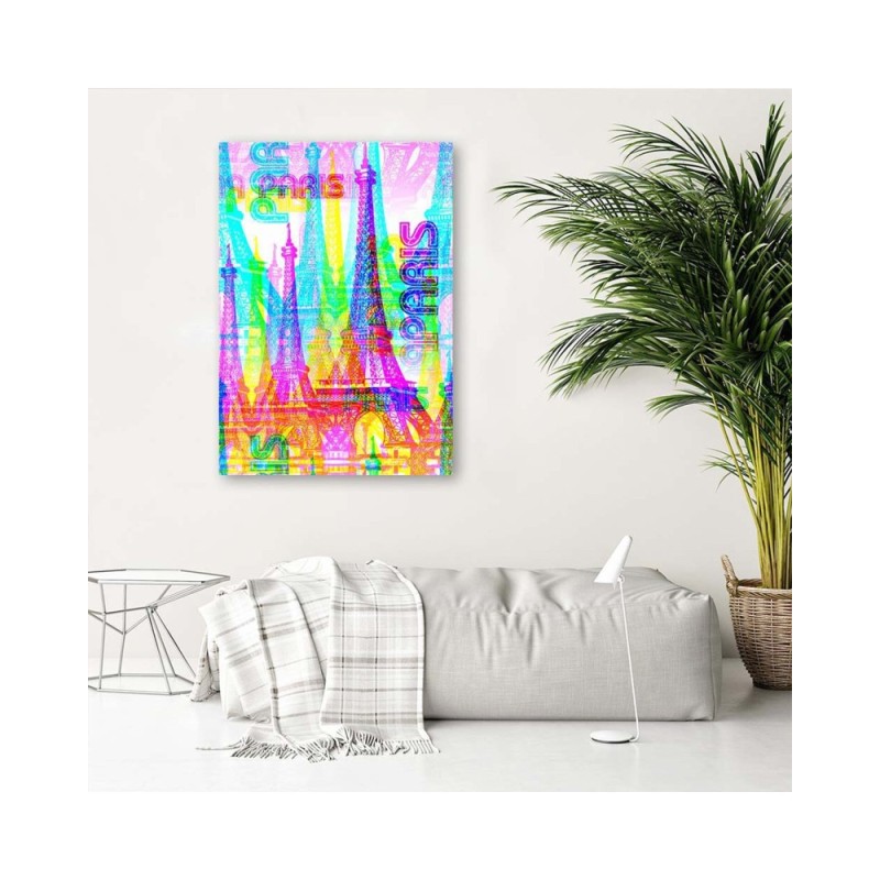 Leinwandbild modern - Neon Paris | Feeby