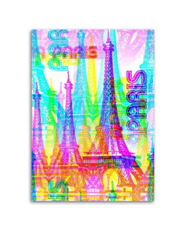 Leinwandbild modern - Neon Paris | Feeby