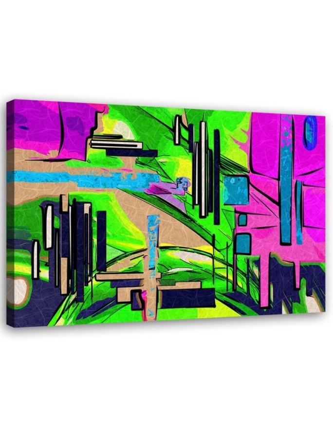 Leinwandbild - Abstrakte Landschaft | Feeby