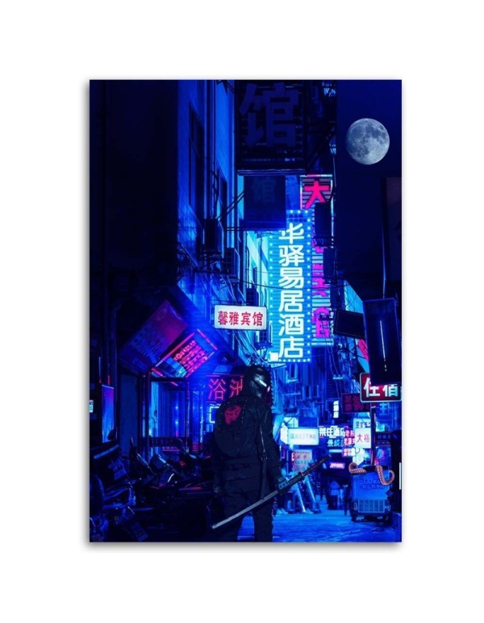 City of neon lights - Modern Canvas paintings for the wall | FEEBY
