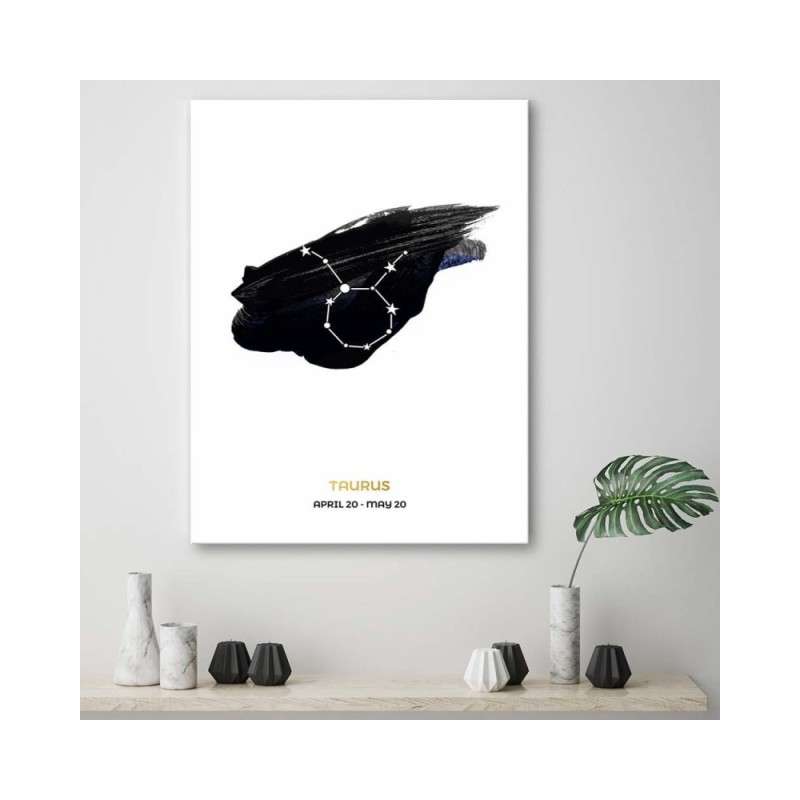 Wandbild für Wohnzimmer - Sternzeichen - Taurus | Feeby