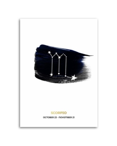 Modernes Wandbild - Tierkreiszeichen - Skorpion | Feeby