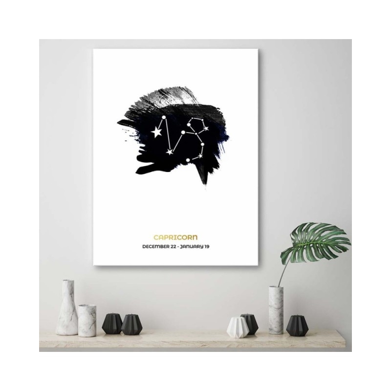 Dekoratives Leinwandbild - Sternzeichen - Steinbock | Feeby