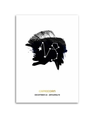 Dekoratives Leinwandbild - Sternzeichen - Steinbock | Feeby