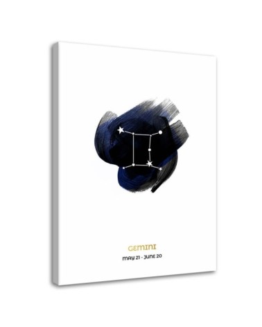 Fashionable Canvas prints for the living room - Zodiac sign Twins | FEEBY