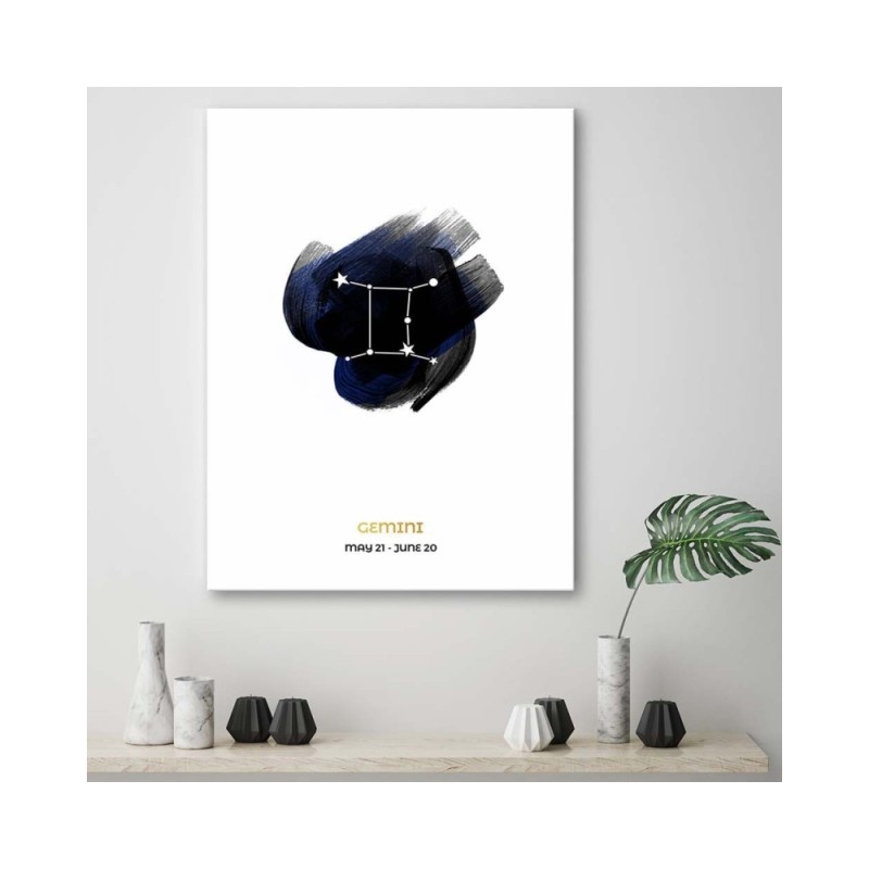 Leinwandbild - Sternzeichen - Zwillinge | Feeby