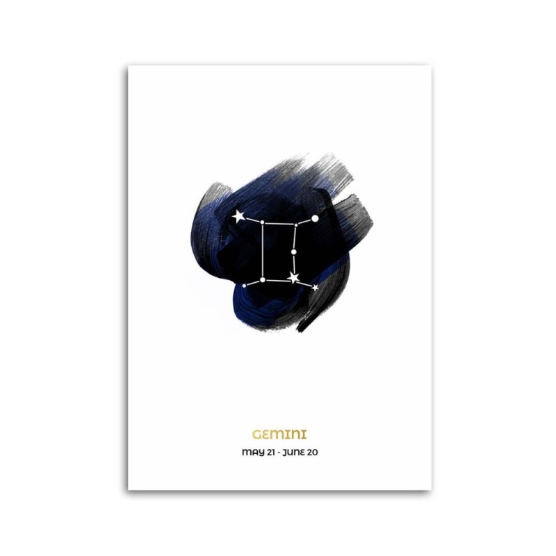 Leinwandbild - Sternzeichen - Zwillinge | Feeby