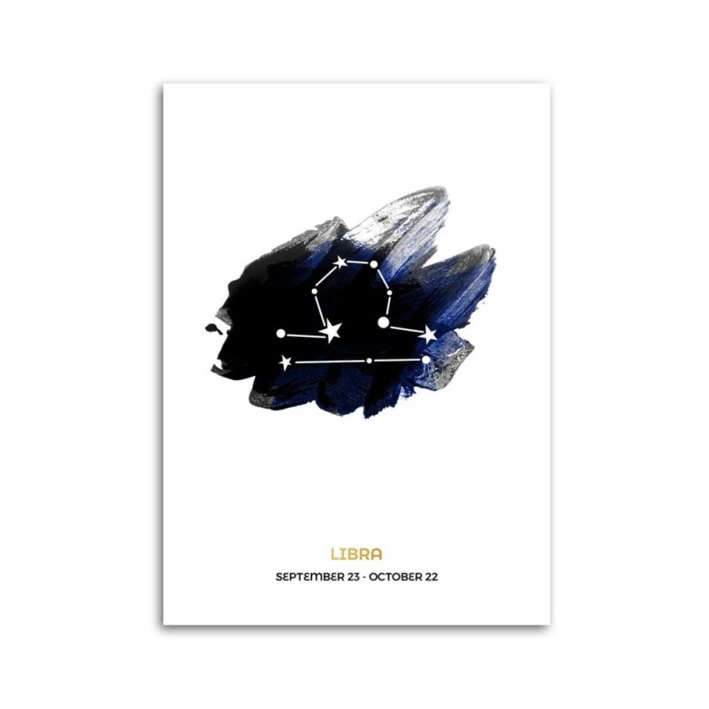 Modernes Wandbild - Tierkreiszeichen - Waage | Feeby