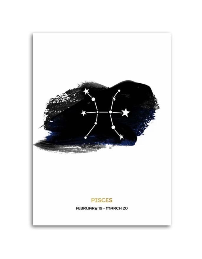 Modne obrazy do salonu - Znak zodiaku Ryby | FEEBY