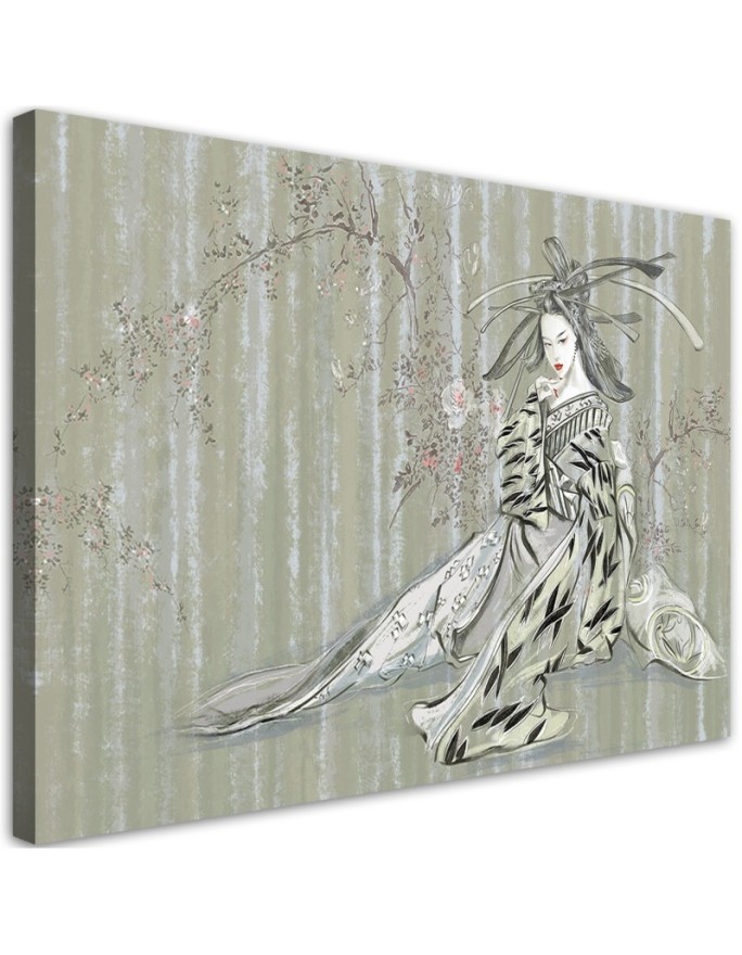 Leinwanddruck - Traditioneller japanischer Geisha | Feeby