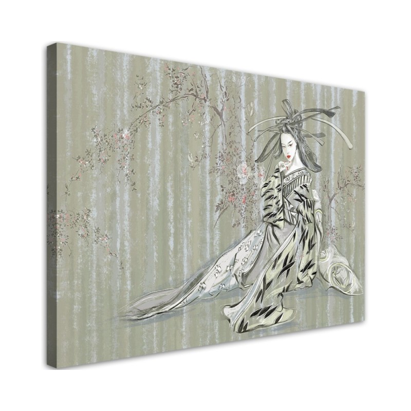 Leinwanddruck - Traditioneller japanischer Geisha | Feeby
