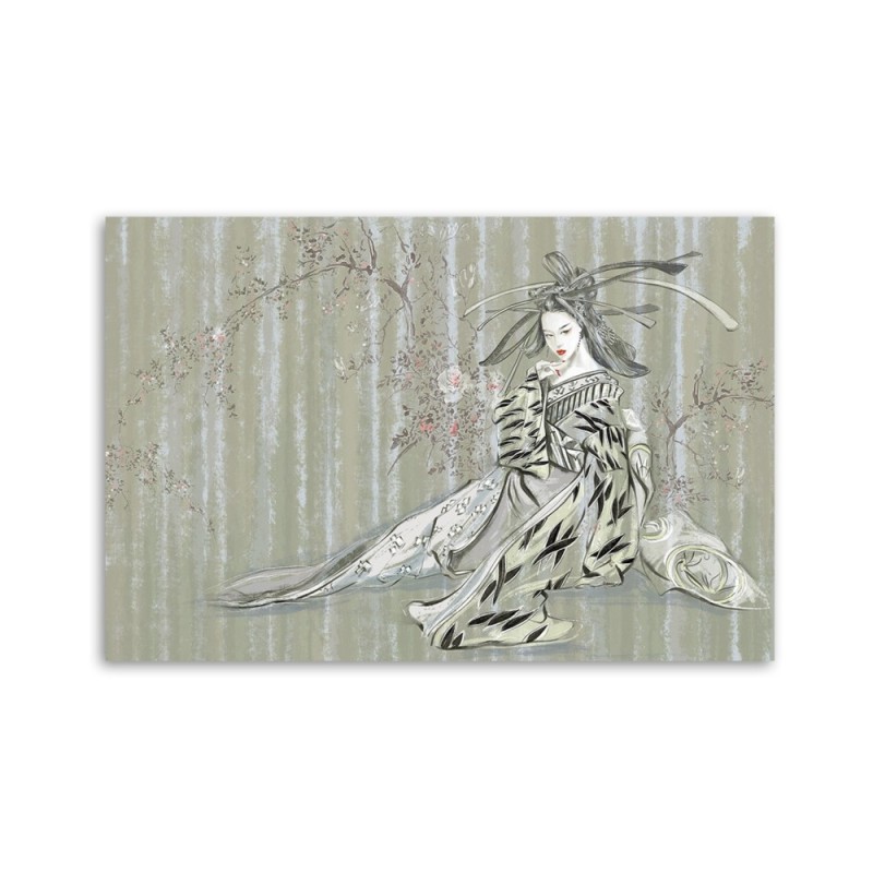 Leinwanddruck - Traditioneller japanischer Geisha | Feeby