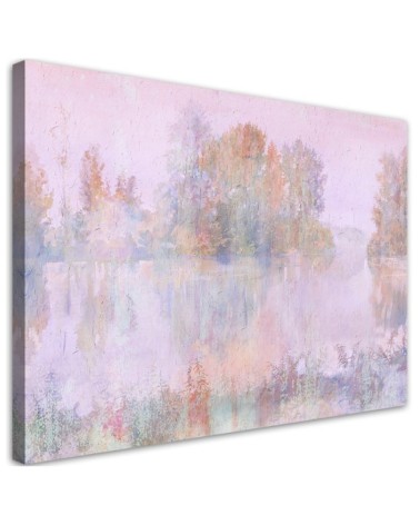 Stylish Canvas painting for living room - Lake view landscape | FEEBY