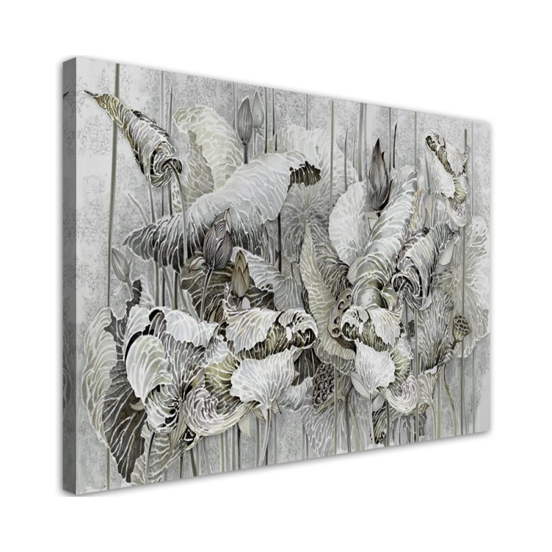 Stylish Canvas painting for living room - Lotus flowers | FEEBY
