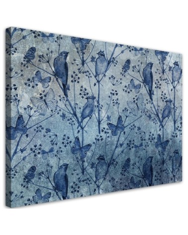 Stylish Canvas painting for living room - Birds on branches | FEEBY