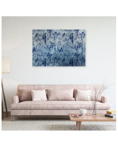 Bild auf Leinwand - Abstrakt Vögel auf Zweigen | Feeby