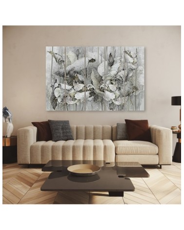 Wandbild für Wohnzimmer - Saint Lotos Blumen | Feeby