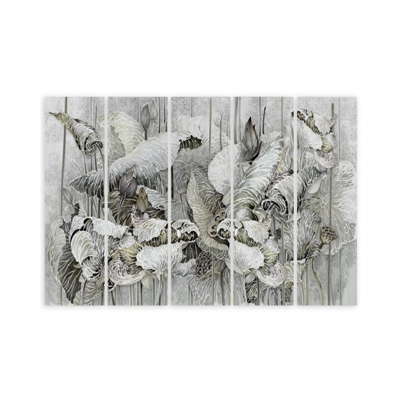 Wandbild für Wohnzimmer - Saint Lotos Blumen | Feeby