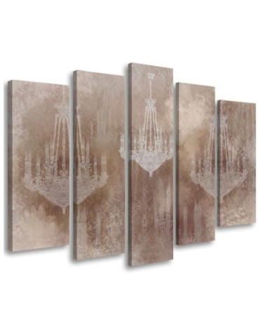 5 Piece Stylish paintings Canvas for wall - Chandeliers | FEEBY