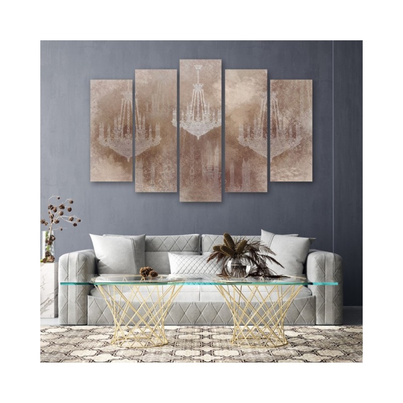 Dekoratives Leinwandbild - Kronleuchter | Feeby