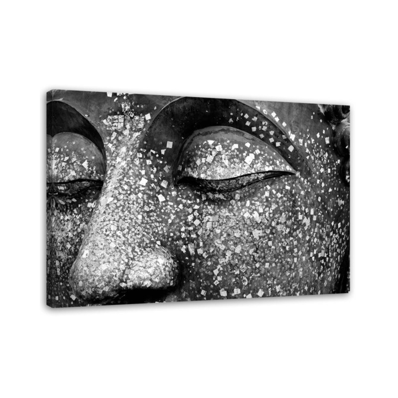 Leinwandbild - Buddha Grau Asien | Feeby