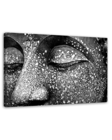 Leinwandbild - Buddha Grau Asien | Feeby