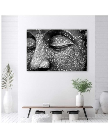 Leinwandbild - Buddha Grau Asien | Feeby