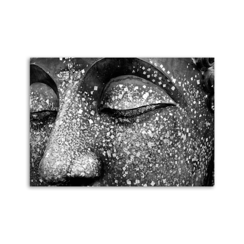 Leinwandbild - Buddha Grau Asien | Feeby