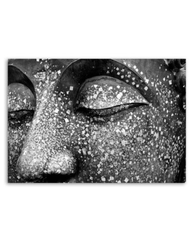 Leinwandbild - Buddha Grau Asien | Feeby