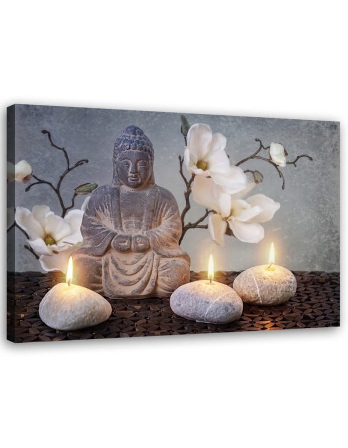 Leinwandbild - Buddha Orchidee Blumen | Feeby