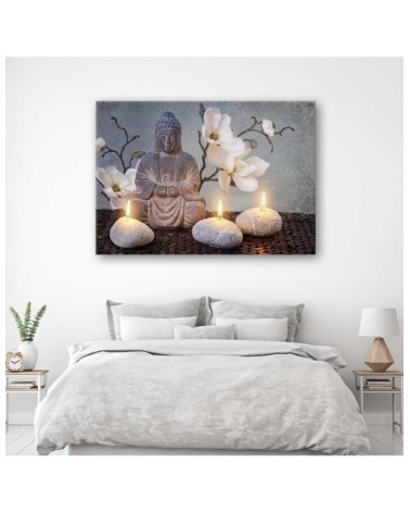 Leinwandbild - Buddha Orchidee Blumen | Feeby